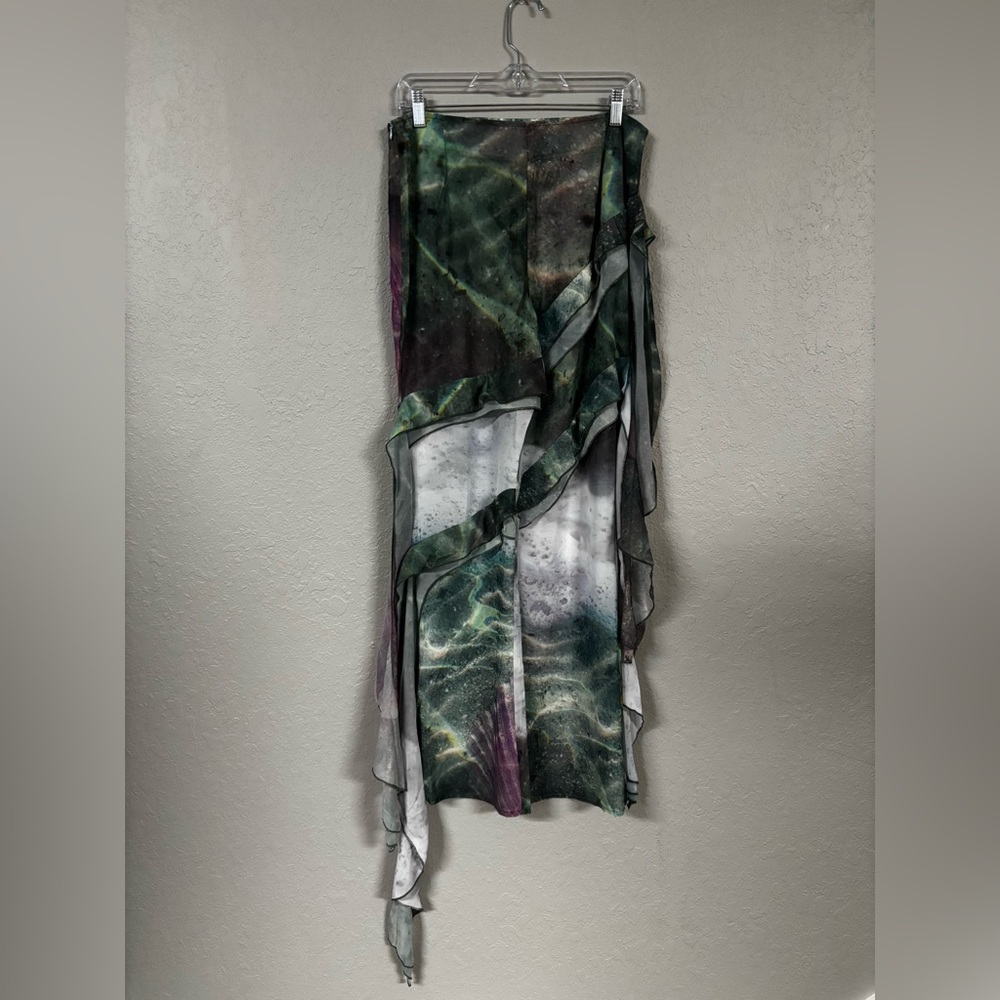 Sheer flowy pants (mermaid costume or swim cover up)